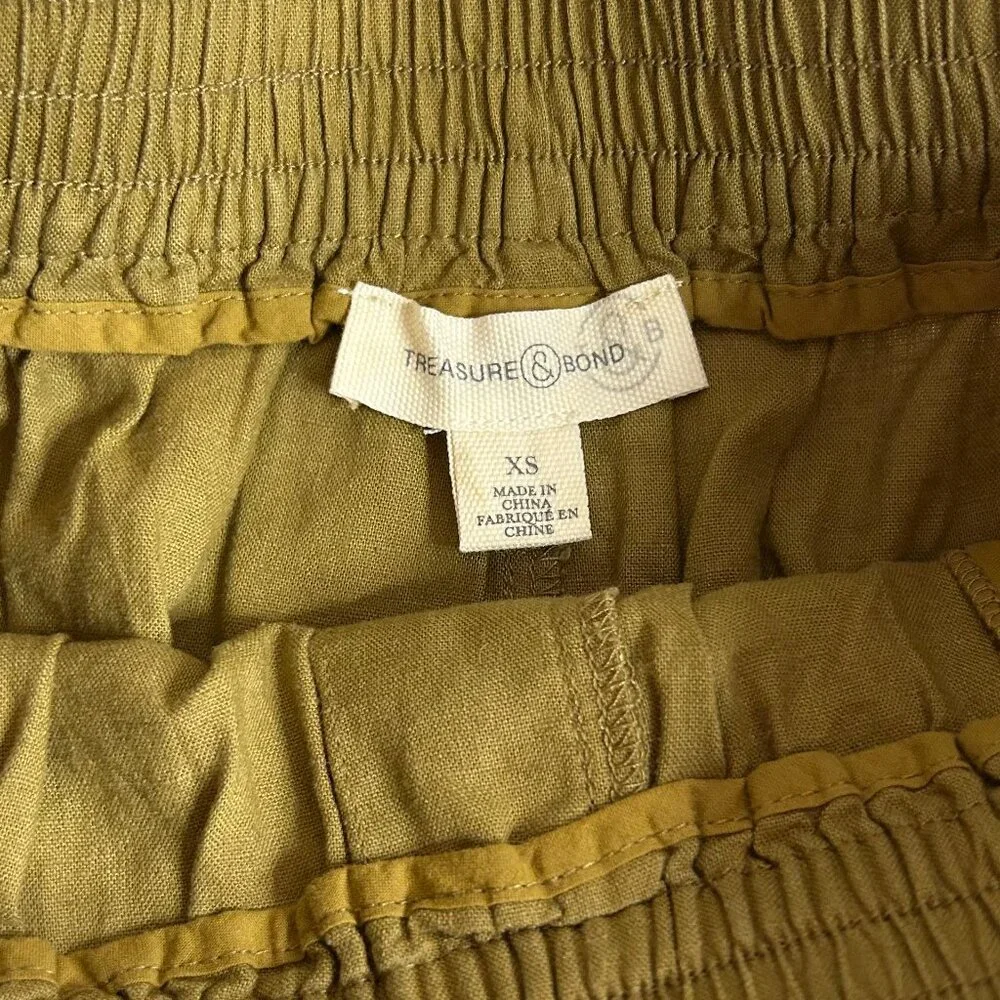 Treasure & Bond Linen Blend‎ Shorts NWT, Tan XS.